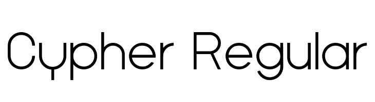 Cypher Regular  免费字体下载