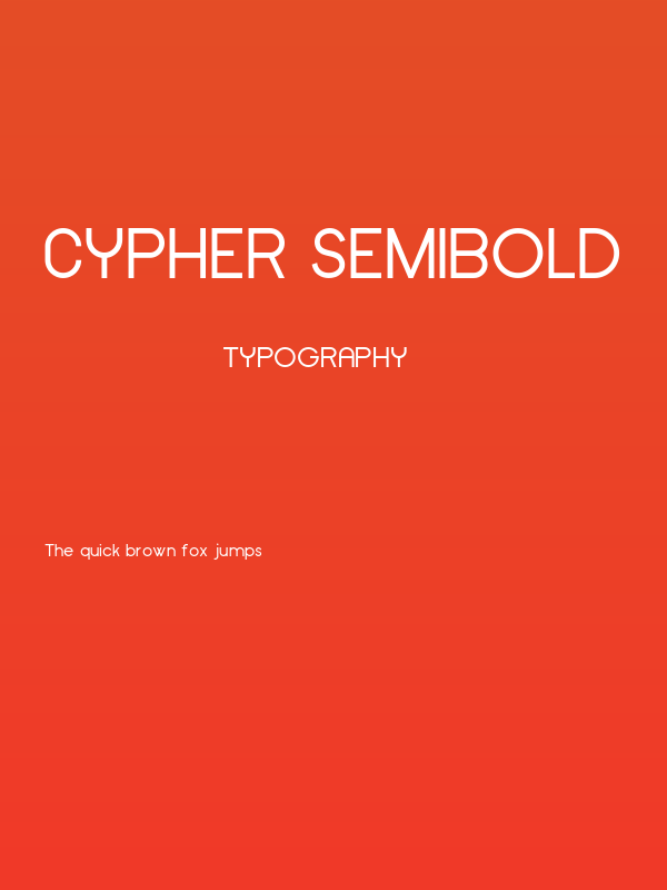 Cypher Semibold Poster