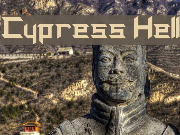 Cypress Hell Font examples