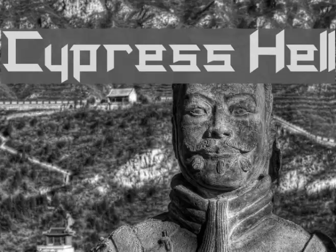 Cypress Hell Font examples
