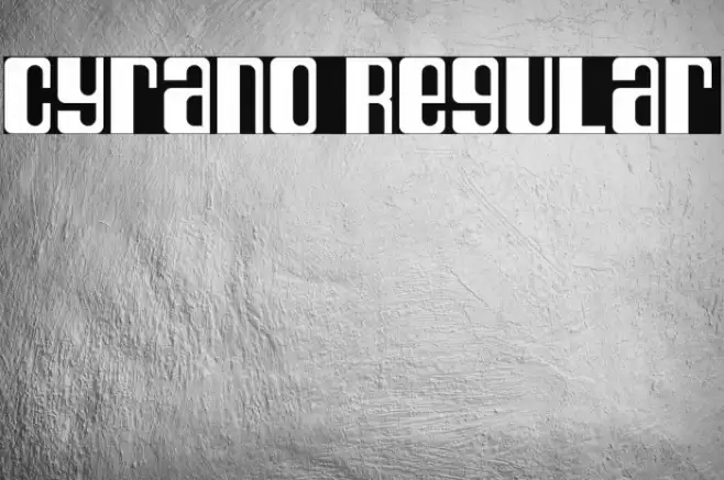 Cyrano Regular Font examples