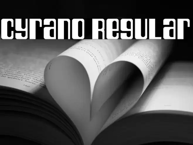 Cyrano Regular Font examples