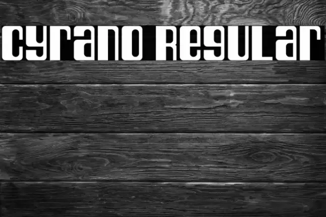 Cyrano Regular Font examples
