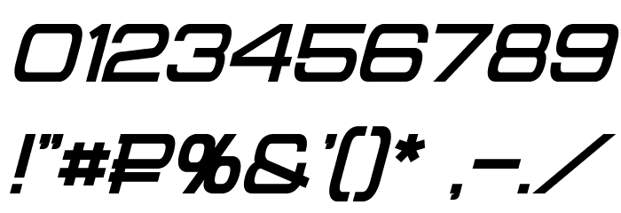 Cyrillian Bold Italic Font OTHER CHARS