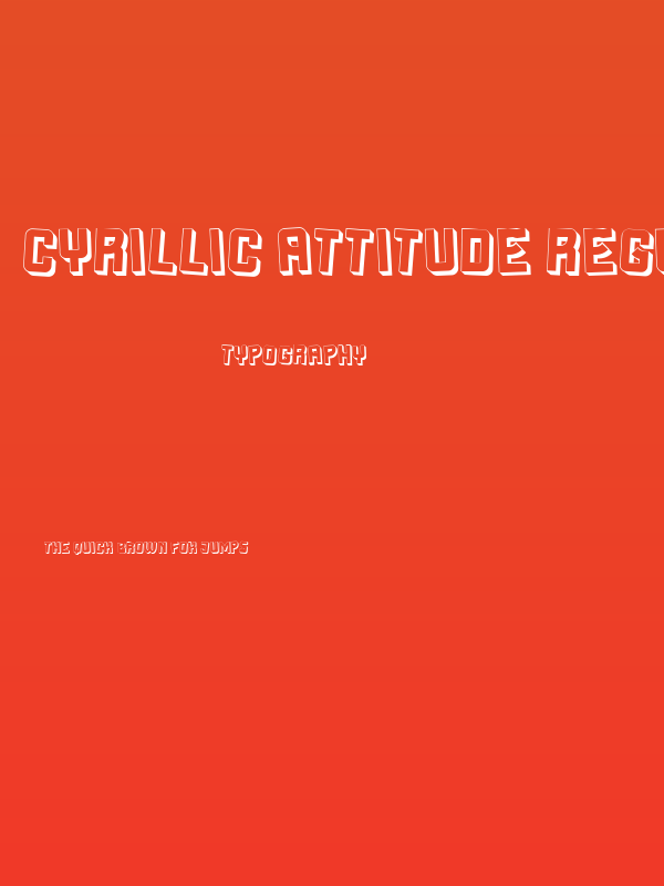 Cyrillic Attitude Regular Poster