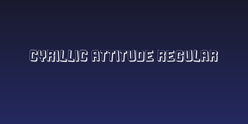 Cyrillic Attitude Regular Social Header
