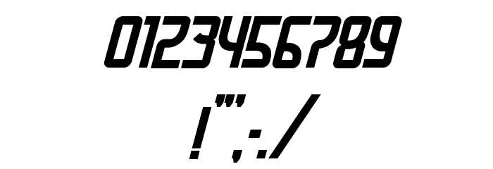 Cyrillic Attitudes Condensed Italic Font OTHER CHARS