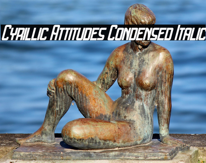 Cyrillic Attitudes Condensed Italic Example 1