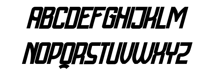 Cyrillic Attitudes Condensed Italic Font LOWERCASE