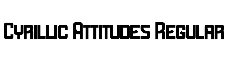 Cyrillic Attitudes Regular  les polices de caractères gratuit tlcharger