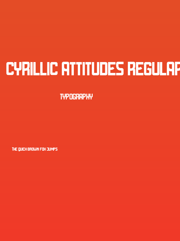 Cyrillic Attitudes Regular Poster