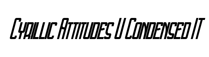 Cyrillic Attitudes U Condensed IT  font caratteri gratis