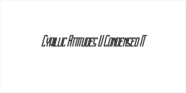 Cyrillic Attitudes U Condensed IT Logo