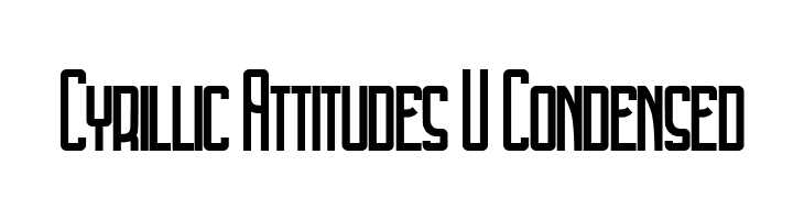 Cyrillic Attitudes U Condensed  フリーフォントのダウンロード