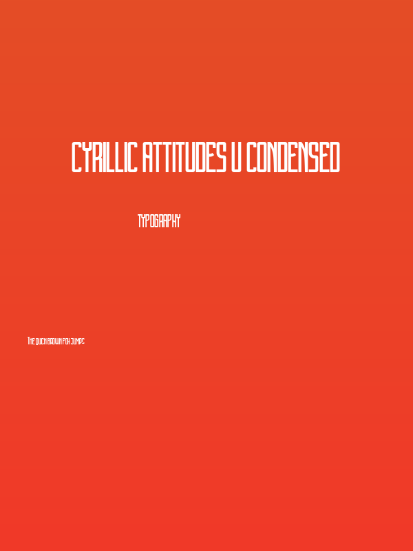 Cyrillic Attitudes U Condensed Poster