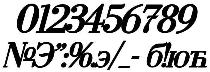 Cyrillic-Bold-Italic Font OTHER CHARS
