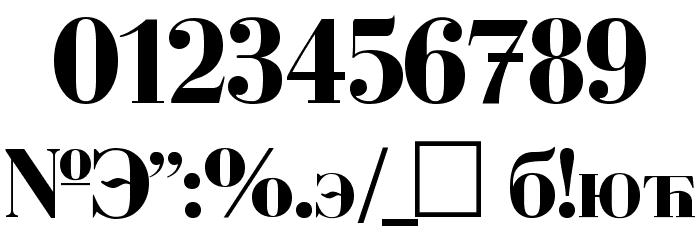 Cyrillic-Bold Font OTHER CHARS
