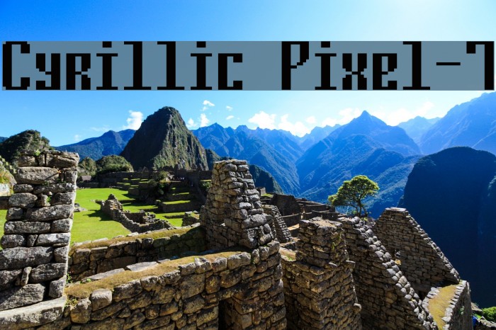 Cyrillic Pixel-7 Font examples