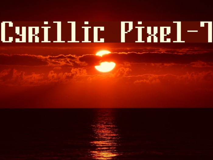 Cyrillic Pixel-7 Font examples