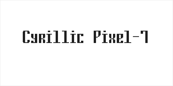 Cyrillic Pixel-7 Logo