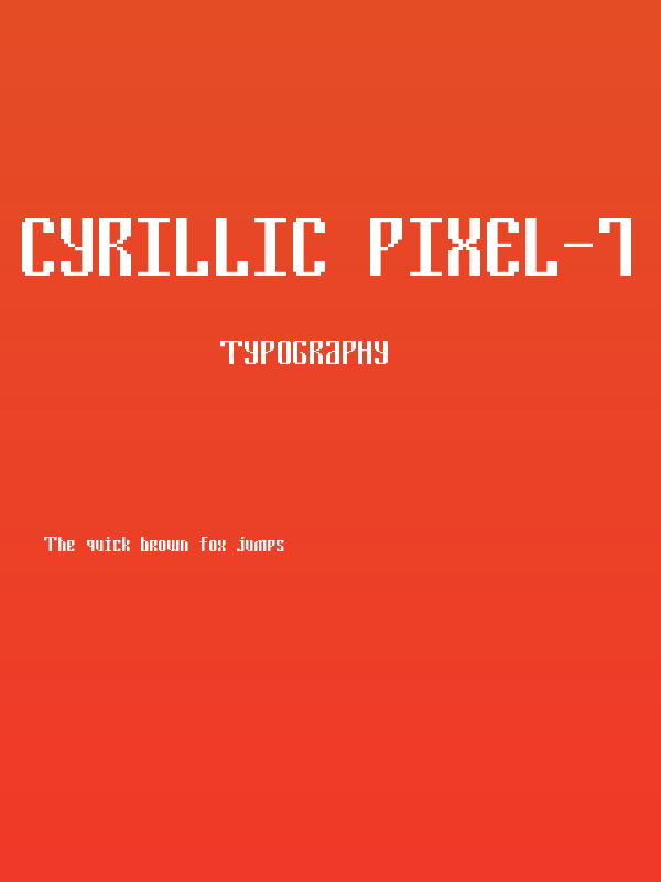 Cyrillic Pixel-7 Poster