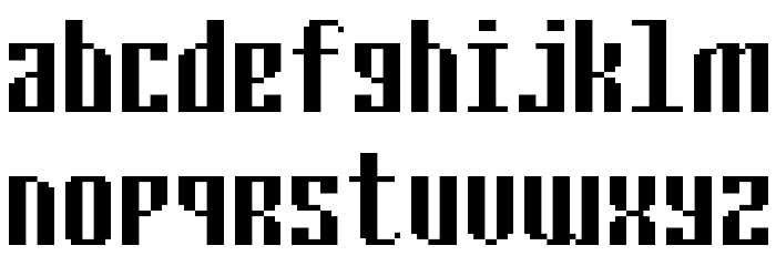 Cyrillic Pixel-7 Font LOWERCASE