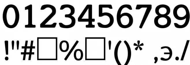 Cyrillic Regular Font OTHER CHARS