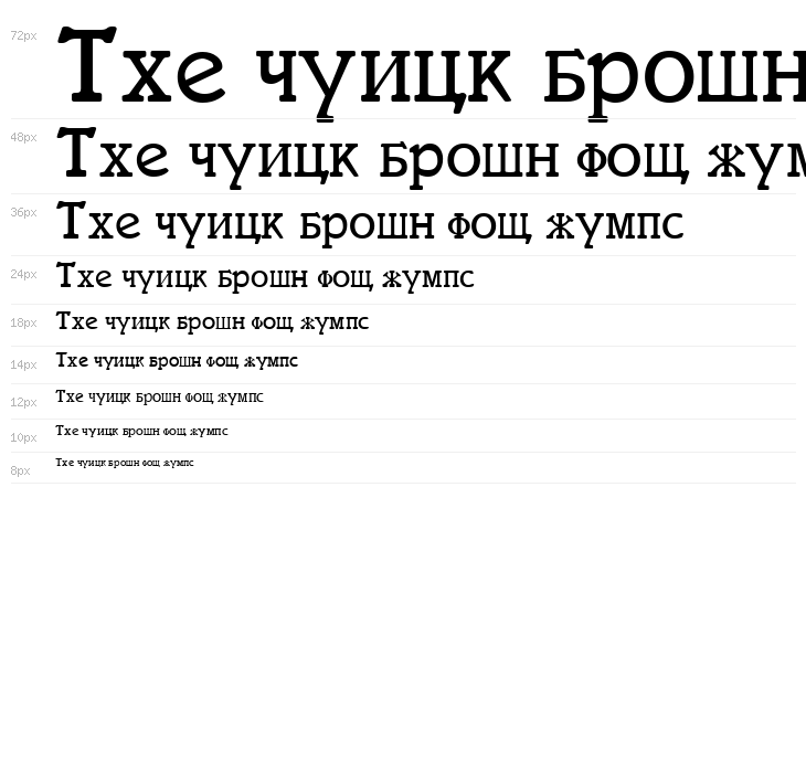 Cyrillic Regular Waterfall