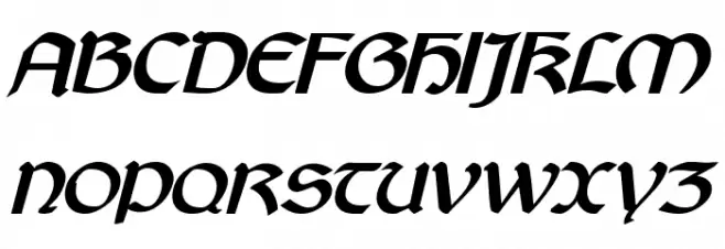 Cyrodiil Bold Italic 字体 大写
