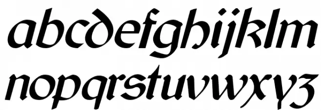 Cyrodiil Italic फ़ॉन्ट लोअरकेस