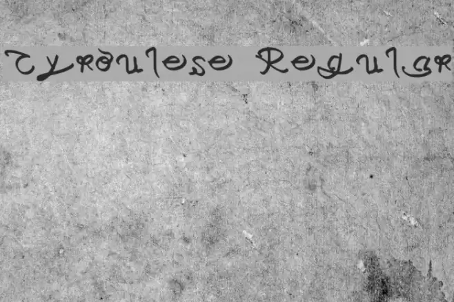 Cyroulese Regular Font examples