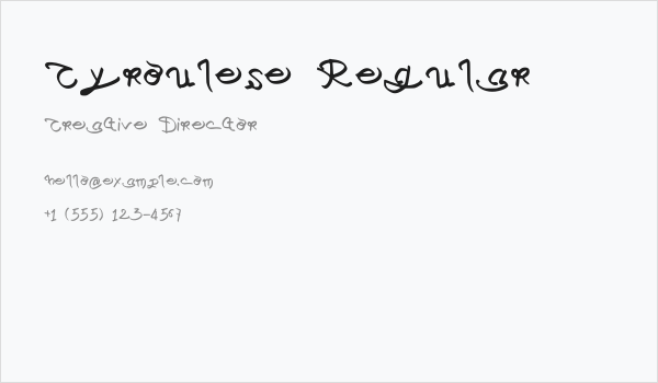 Cyroulese Regular Business Card