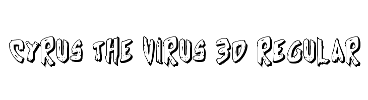 Cyrus the Virus 3D Regular  لخطوط تنزيل