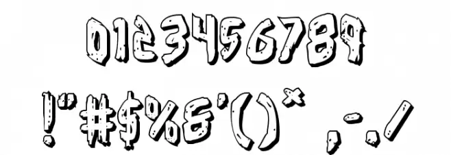 Cyrus the Virus 3D Regular Font OTHER CHARS