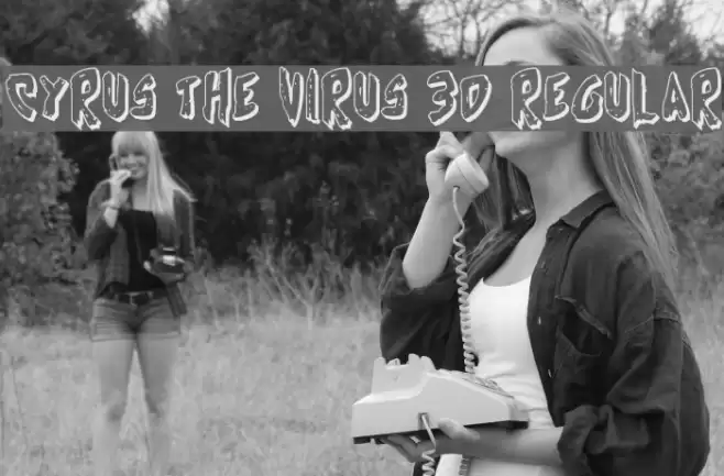 Cyrus the Virus 3D Regular Font examples