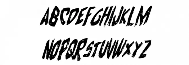 Cyrus the Virus Condensed Italic Fuentes MINÚSCULAS