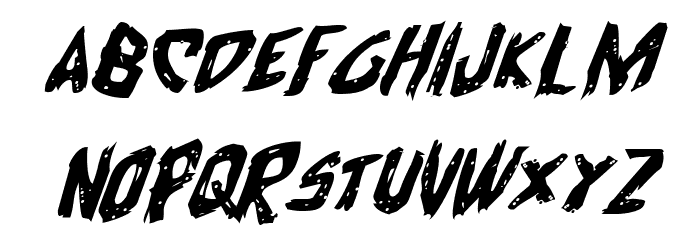 Cyrus the Virus Expanded Italic Font LOWERCASE