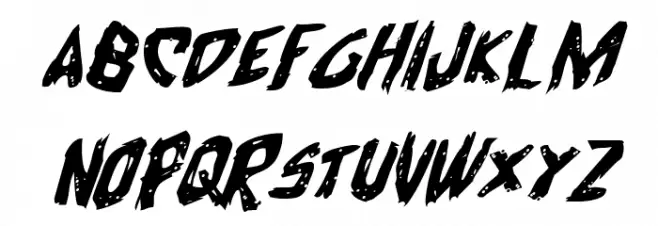 Cyrus the Virus Expanded Italic Font LOWERCASE