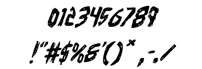 Cyrus the Virus Italic Font OTHER CHARS