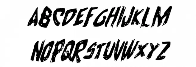 Cyrus the Virus Italic Polices MAJUSCULES