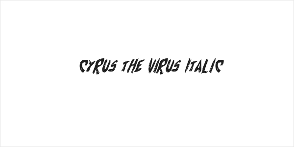 Cyrus the Virus Italic Logo