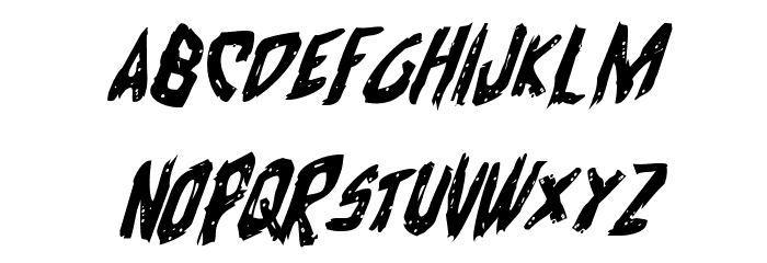 Cyrus the Virus Italic Font LOWERCASE