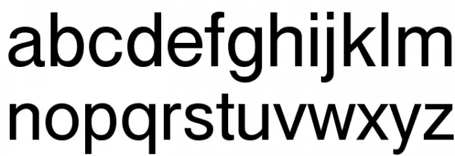 Cyrvetica خط أحرف صغيرة