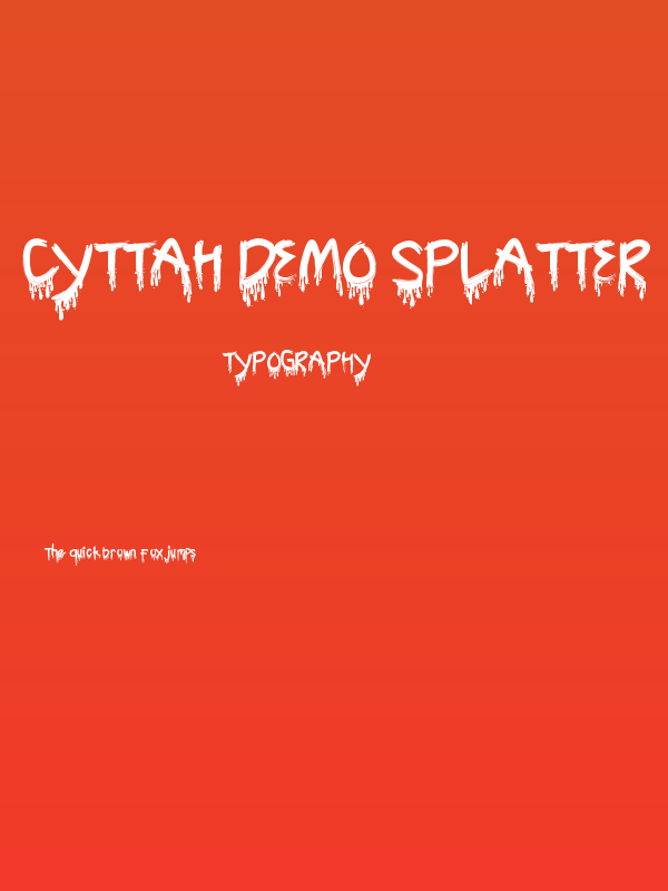 Cyttah Demo Splatter Poster