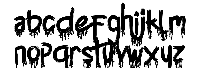 Cyttah Demo Splatter Font LOWERCASE