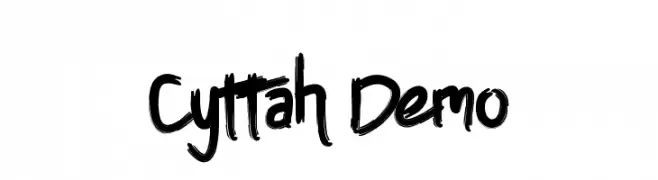 Cyttah Demo  フリーフォントのダウンロード