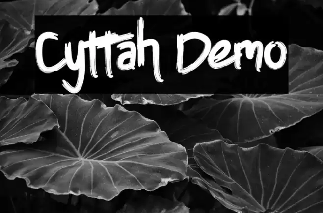 Cyttah Demo Font examples