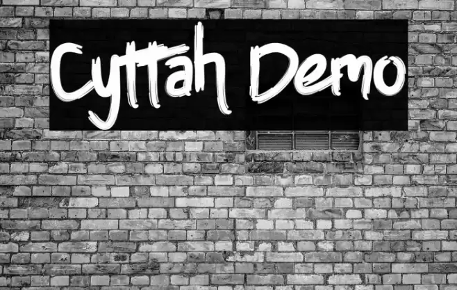 Cyttah Demo Font examples