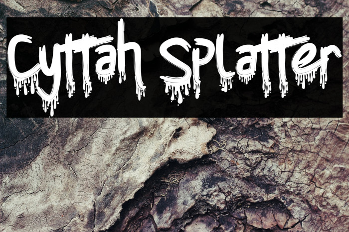 Cyttah Splatter Font examples
