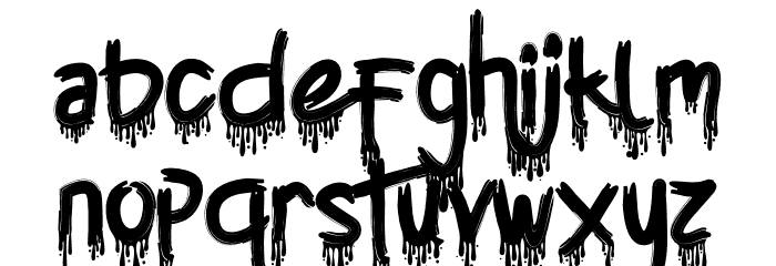 Cyttah Splatter Font LOWERCASE